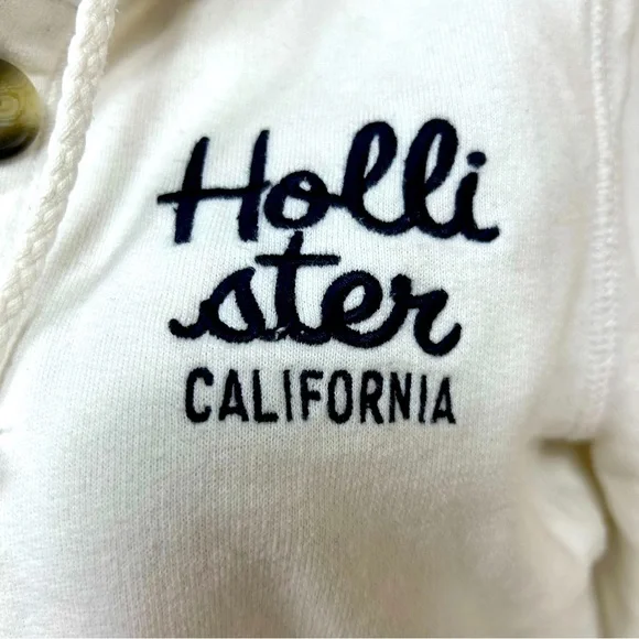 Hollister Vintage Y2K White Button Up Hoodie - Picture 2 of 5